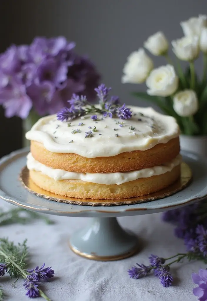 25 Almond Cake Recipes That Are Light, Nutty & Elegant - 13. Almond Lavender Cake