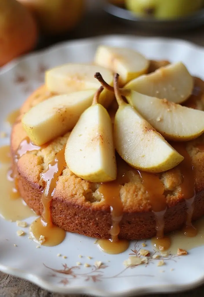 25 Almond Cake Recipes That Are Light, Nutty & Elegant - 23. Almond Pear Cake