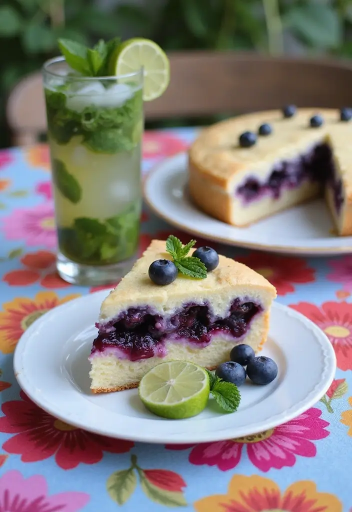 25 Blueberry Cake Recipes That Taste Like Summer Sunshine - 11. Blueberry Mojito Cake