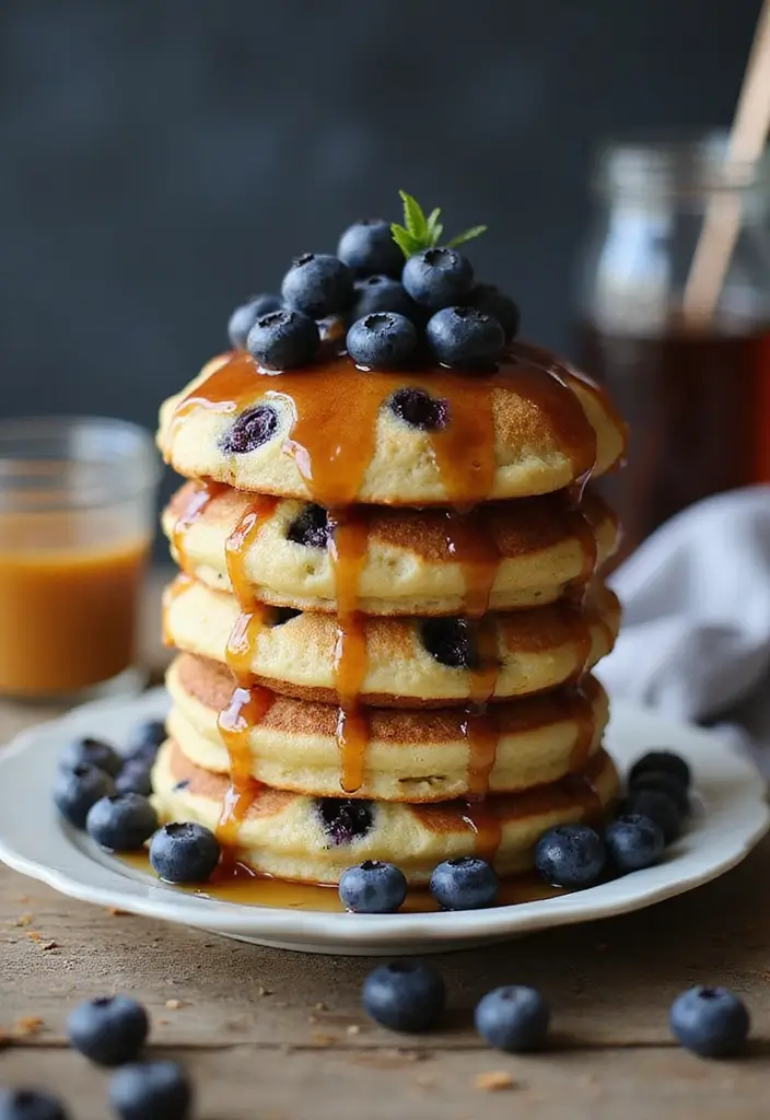 25 Blueberry Cake Recipes That Taste Like Summer Sunshine - 12. Blueberry Pancake Cake