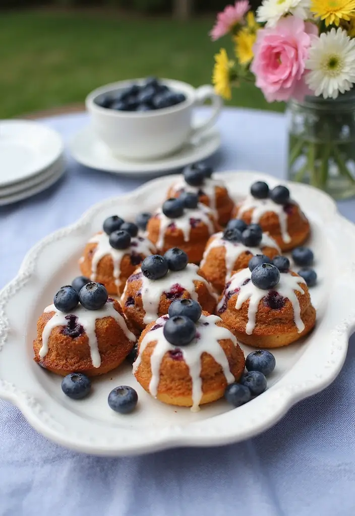 25 Blueberry Cake Recipes That Taste Like Summer Sunshine - 14. Blueberry Mini Bundt Cakes