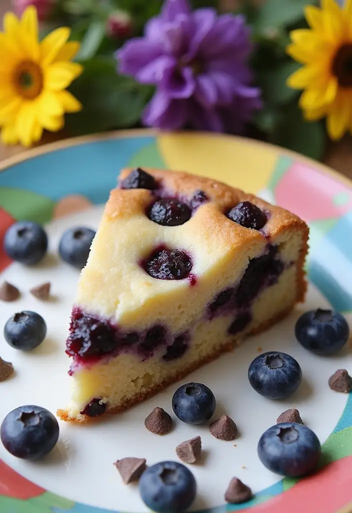 25 Blueberry Cake Recipes That Taste Like Summer Sunshine - 15. Blueberry Chocolate Chip Cake