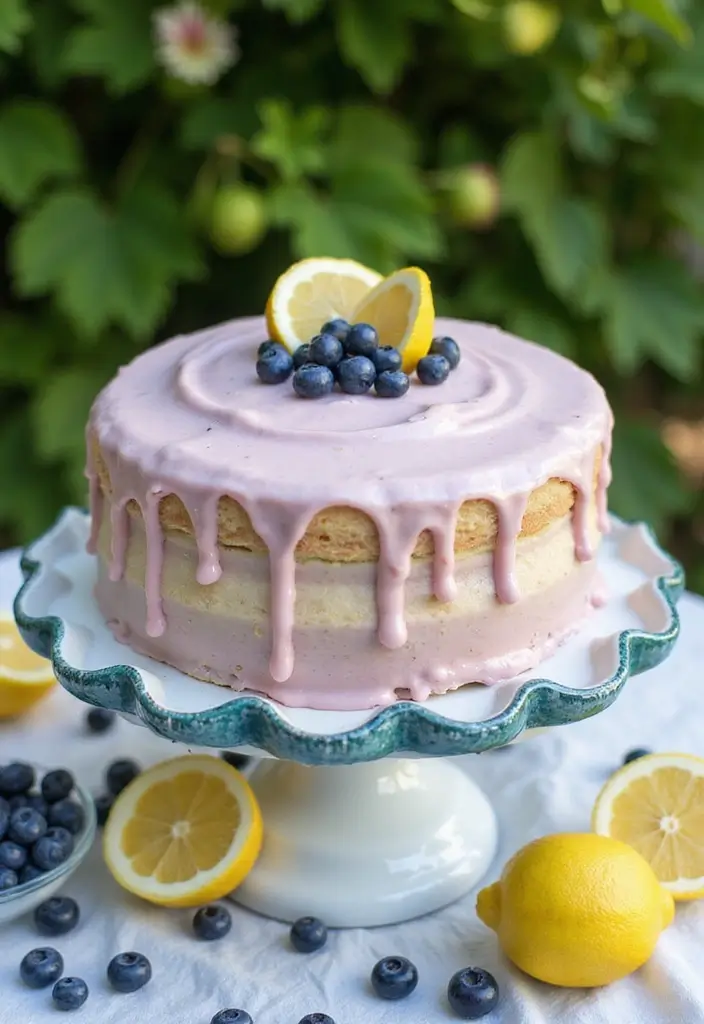 25 Blueberry Cake Recipes That Taste Like Summer Sunshine - 2. Lemon Blueberry Cake with Greek Yogurt