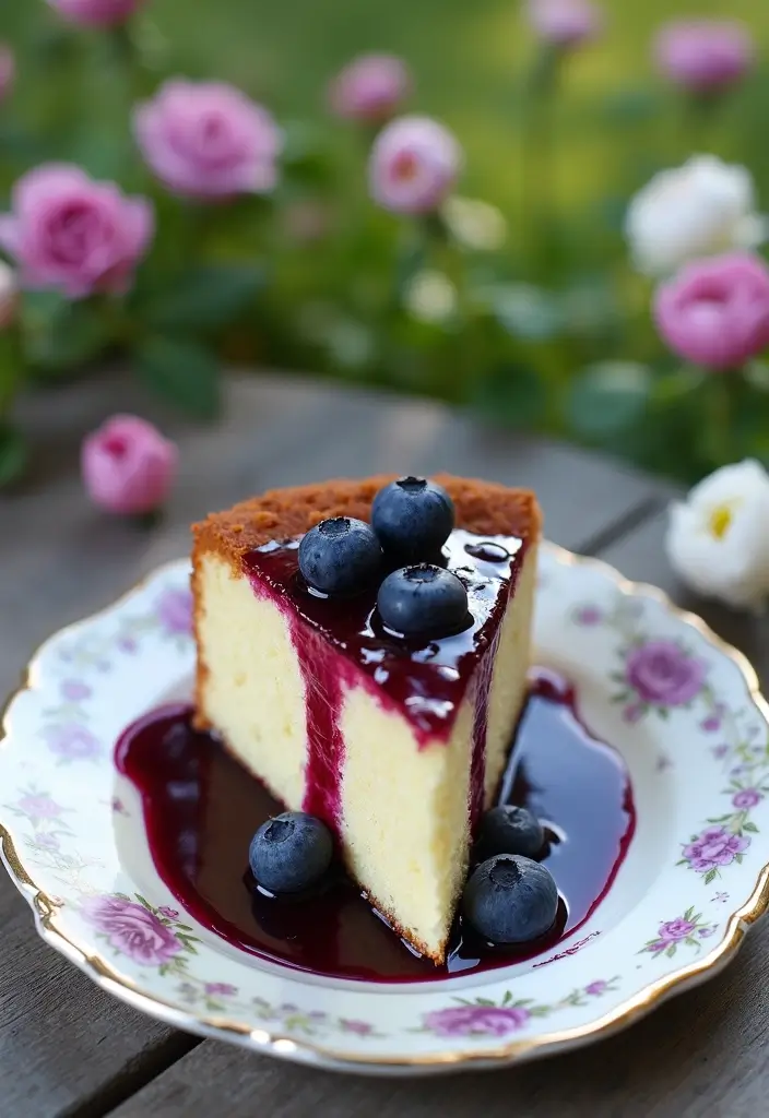 25 Blueberry Cake Recipes That Taste Like Summer Sunshine - 22. Blueberry Sour Cream Cake