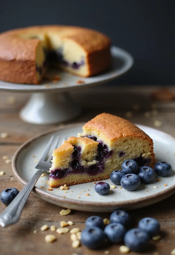 25 Blueberry Cake Recipes That Taste Like Summer Sunshine - 23. Blueberry Cornmeal Cake