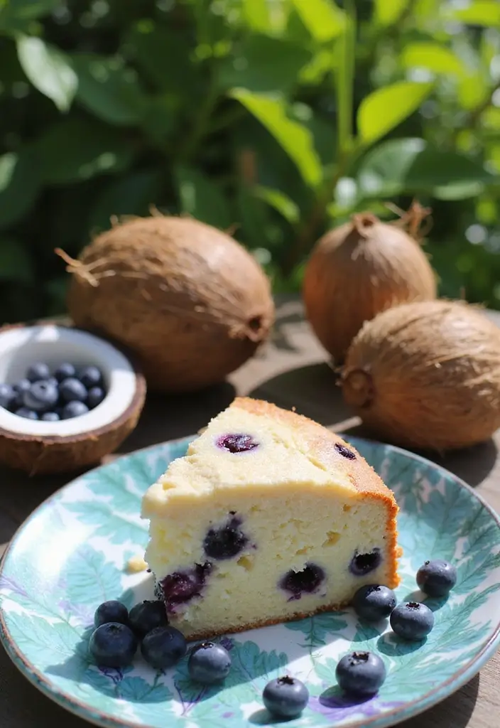 25 Blueberry Cake Recipes That Taste Like Summer Sunshine - 7. Blueberry Coconut Flour Cake