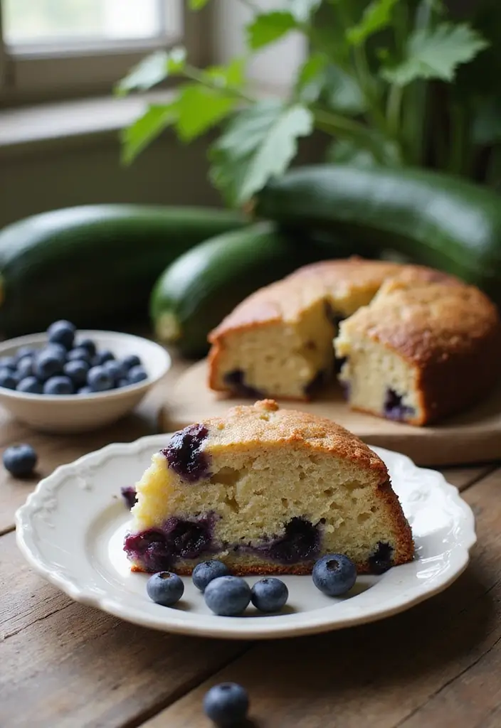 25 Blueberry Cake Recipes That Taste Like Summer Sunshine - 9. Blueberry Zucchini Cake