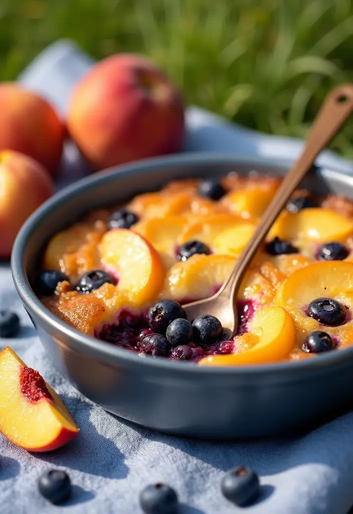 25 Blueberry Dump Cake Recipes That Are Effortless & Delicious - 16. Blueberry and Peach Dump Cake