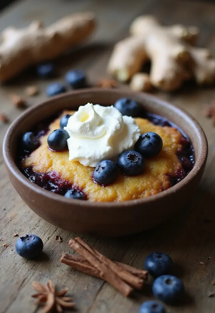 25 Blueberry Dump Cake Recipes That Are Effortless & Delicious - 8. Blueberry Ginger Dump Cake