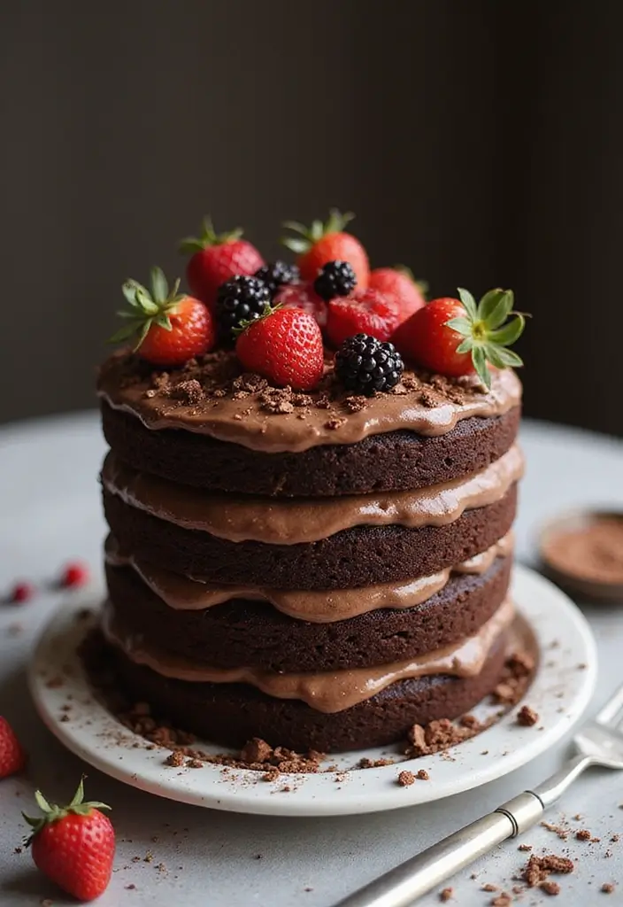 25 Christmas Cake Recipes That Steal the Holiday Spotlight - 12. Triple Chocolate Cake