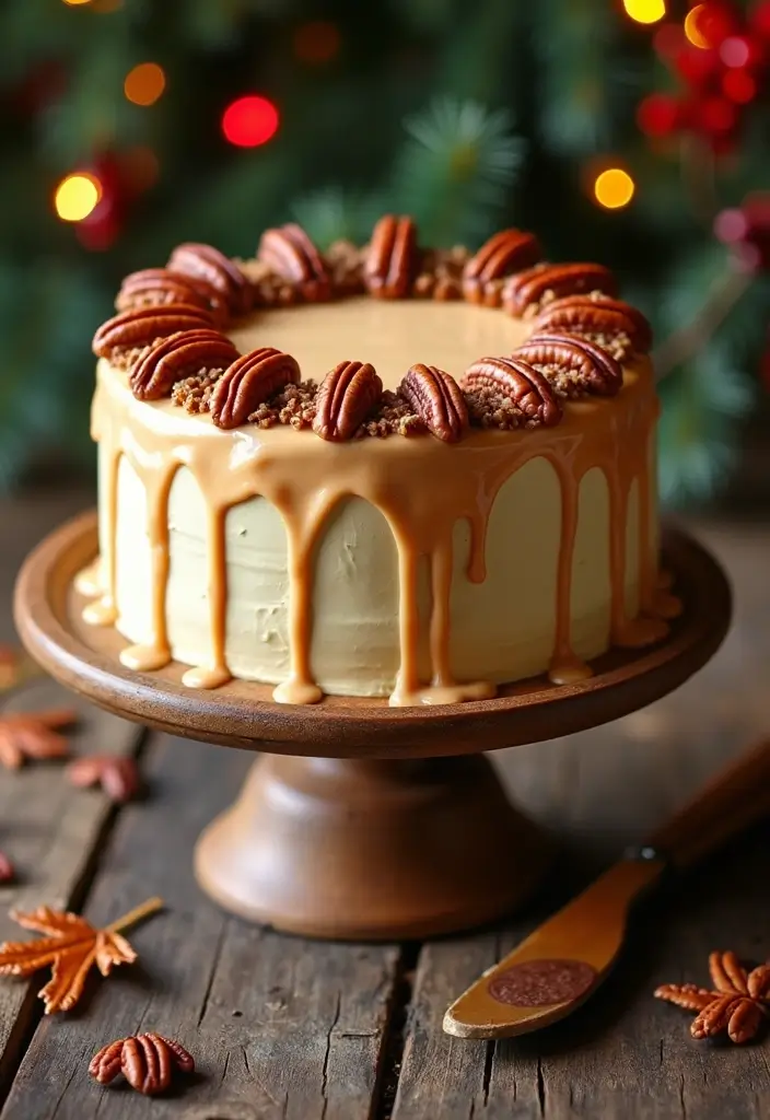 25 Christmas Cake Recipes That Steal the Holiday Spotlight - 16. Maple Pecan Cake