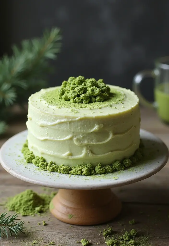 25 Christmas Cake Recipes That Steal the Holiday Spotlight - 22. Matcha Green Tea Cake