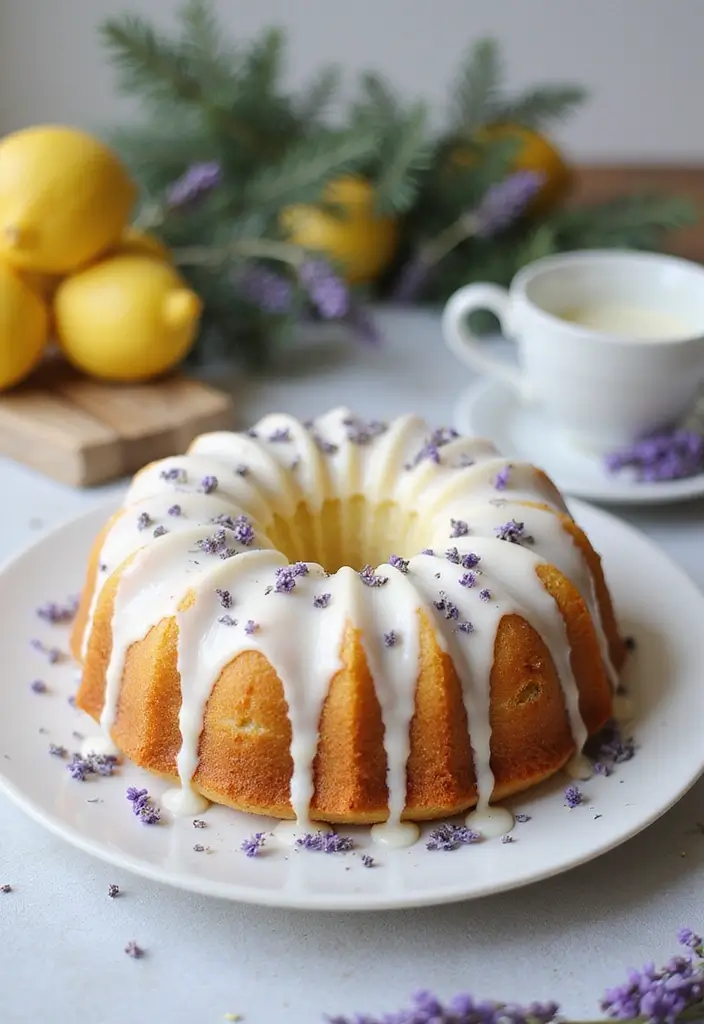 25 Christmas Cake Recipes That Steal the Holiday Spotlight - 24. Lavender Lemon Cake