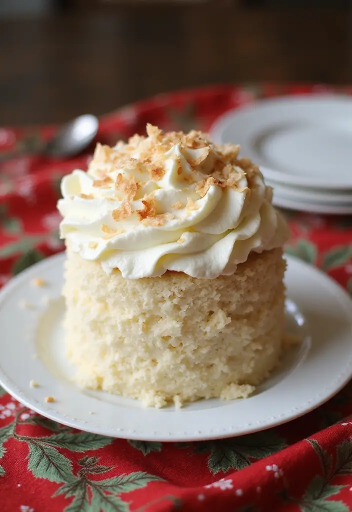 25 Christmas Cake Recipes That Steal the Holiday Spotlight - 25. Coconut Cream Cake