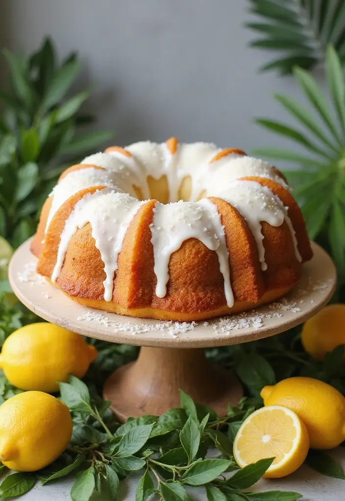 25 Coconut Cake Recipes for a Tropical Treat - 10. Coconut Lemon Bundt Cake