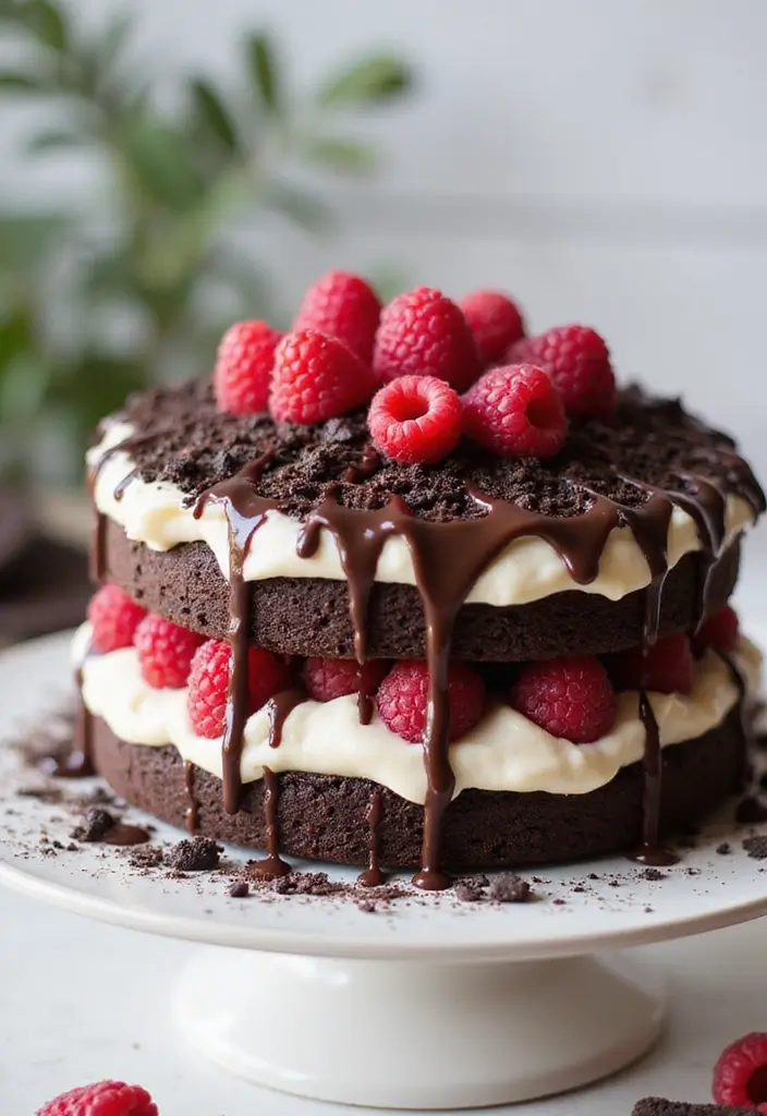 25 Dirt Cake Recipes That Kids and Adults Both Love - 10. Oreo and Raspberry Dirt Cake