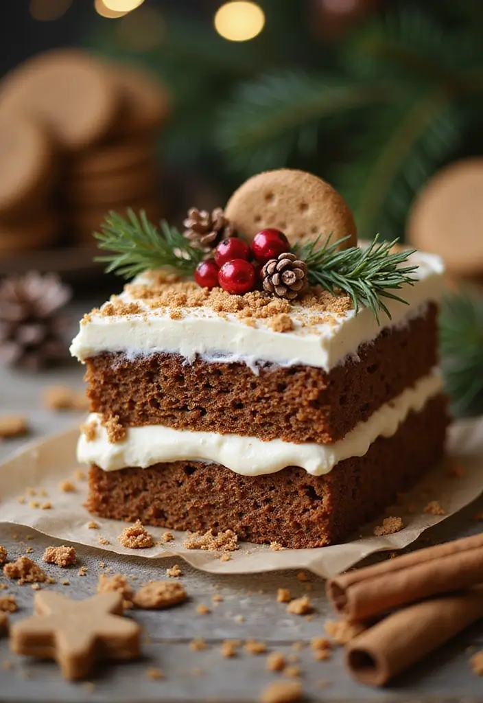 25 Dirt Cake Recipes That Kids and Adults Both Love - 23. Gingerbread Dirt Cake for the Holidays