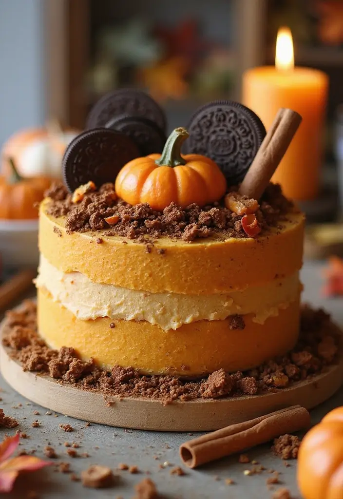 25 Dirt Cake Recipes That Kids and Adults Both Love - 3. Pumpkin Spice Dirt Cake for Fall