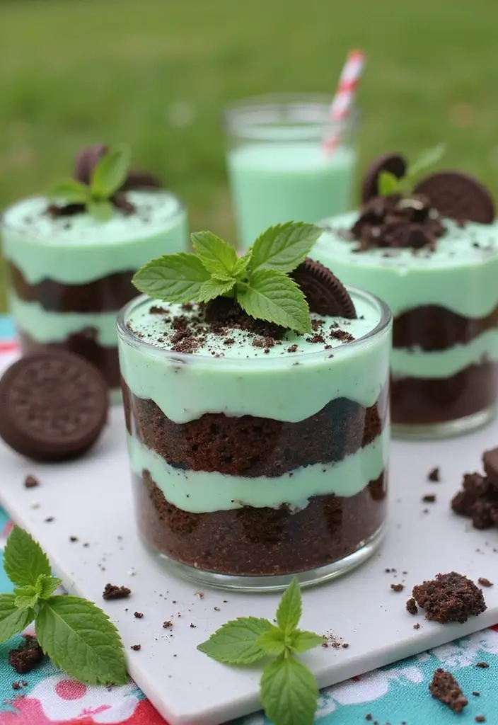 25 Dirt Cake Recipes That Kids and Adults Both Love - 5. Chocolate Mint Dirt Cake
