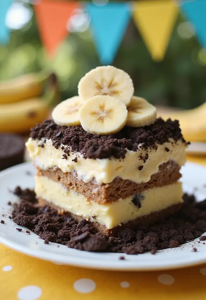 25 Dirt Cake Recipes That Kids and Adults Both Love - 7. Banana Split Dirt Cake