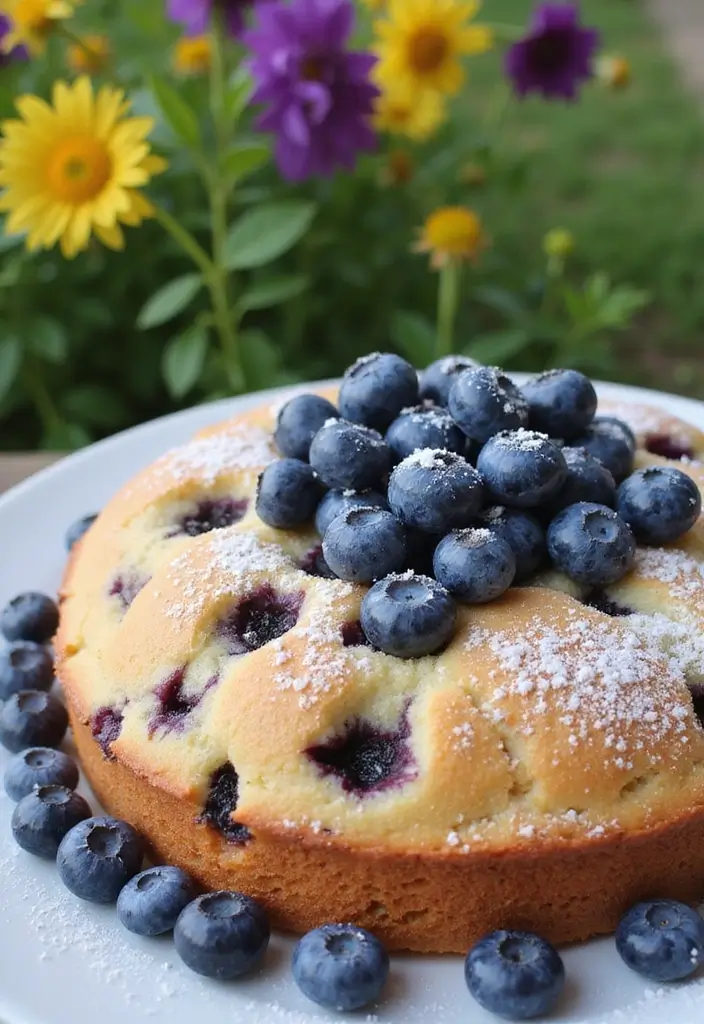 25 Eggless Cake Recipes That Are Soft, Moist & Fluffy - 11. Blueberry Eggless Cake