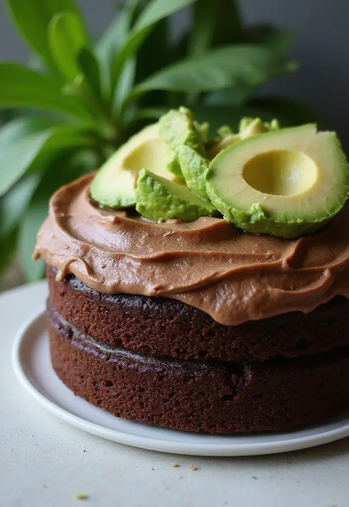 25 Eggless Cake Recipes That Are Soft, Moist & Fluffy - 15. Chocolate Avocado Eggless Cake