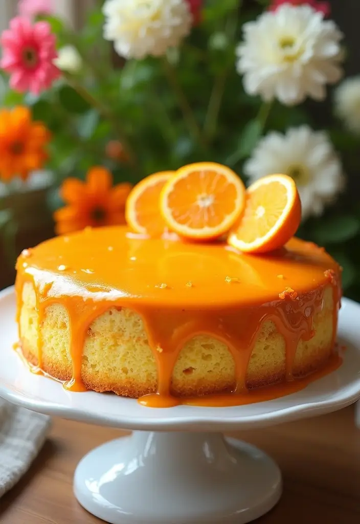 25 Eggless Cake Recipes That Are Soft, Moist & Fluffy - 18. Orange Eggless Cake