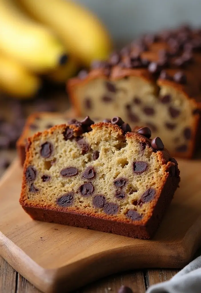 25 Healthy Cake Recipes That Still Taste Like Dessert - 14. Chocolate Chip Banana Bread Cake