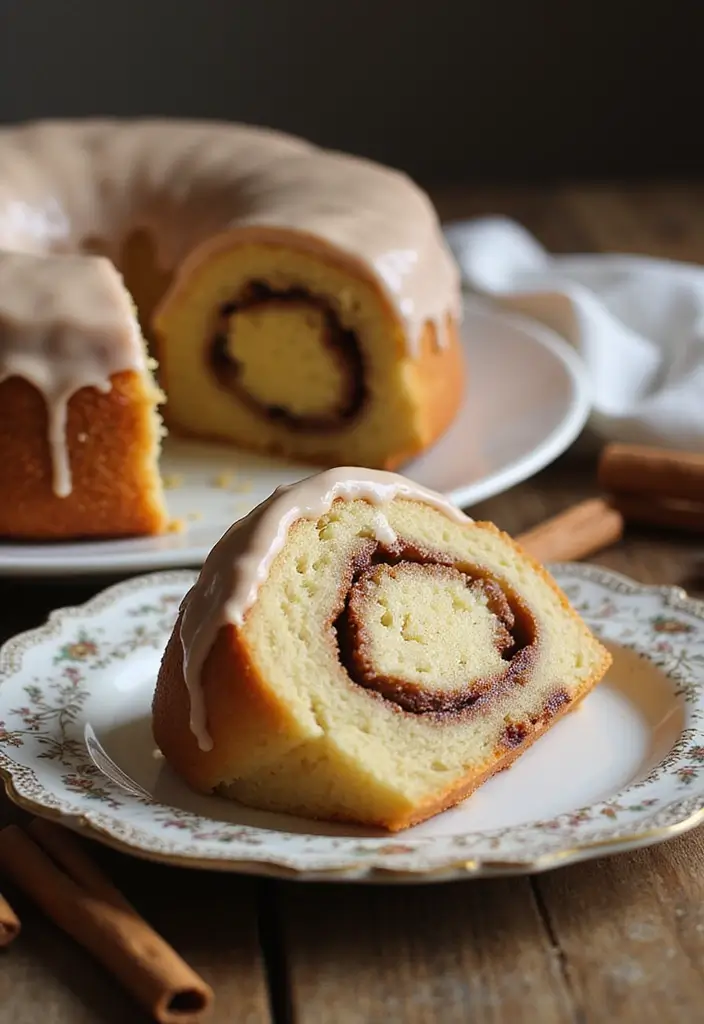 25 Healthy Cake Recipes That Still Taste Like Dessert - 24. Cinnamon Roll Cake