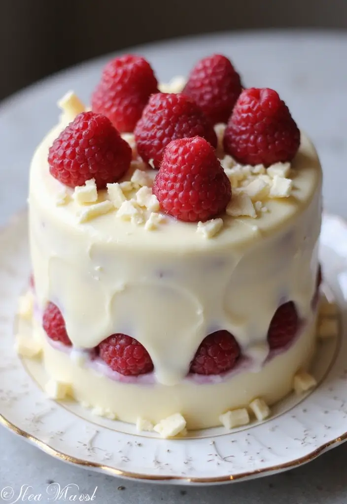 25 Healthy Cake Recipes That Still Taste Like Dessert - 25. White Chocolate Raspberry Cake
