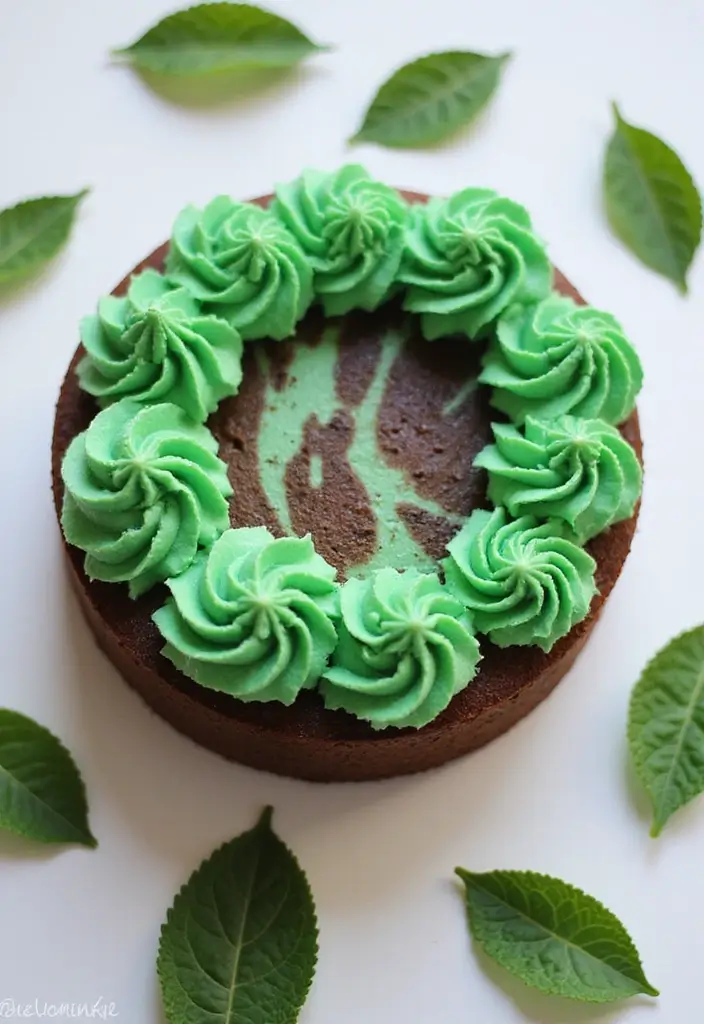 25 Marble Cake Recipes That Are Beautiful Inside & Out - 10. Mint Chocolate Marble Cake