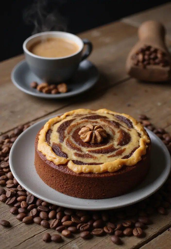 25 Marble Cake Recipes That Are Beautiful Inside & Out - 15. Mocha Walnut Marble Cake