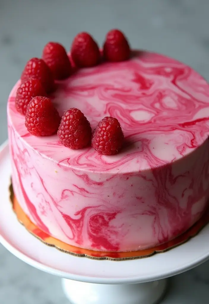 25 Marble Cake Recipes That Are Beautiful Inside & Out - 16. Raspberry Marble Cake