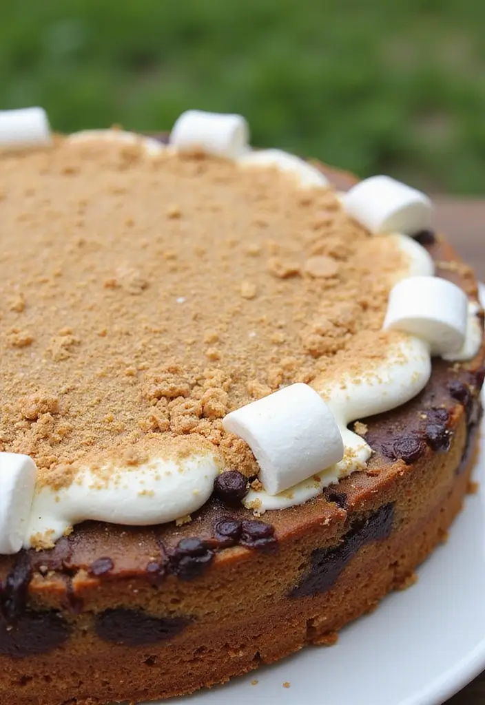 25 Marble Cake Recipes That Are Beautiful Inside & Out - 21. S'mores Marble Cake