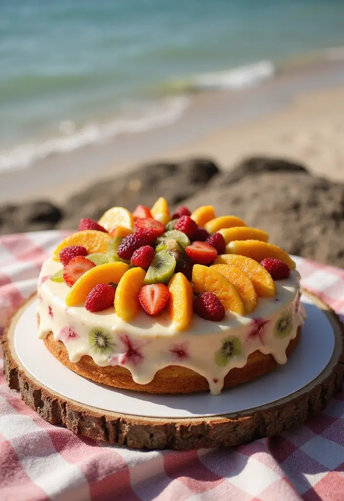 25 Marble Cake Recipes That Are Beautiful Inside & Out - 23. Tropical Fruit Marble Cake