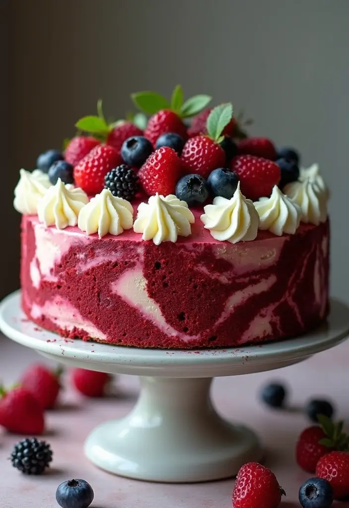 25 Marble Cake Recipes That Are Beautiful Inside & Out - 9. Red Velvet Marble Cake