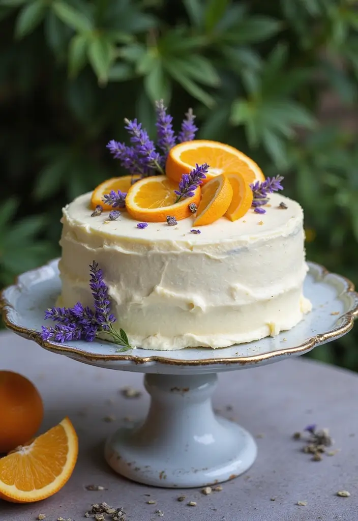 25 Orange Cake Recipes for a Burst of Citrus Sweetness - 10. Orange Lavender Cake