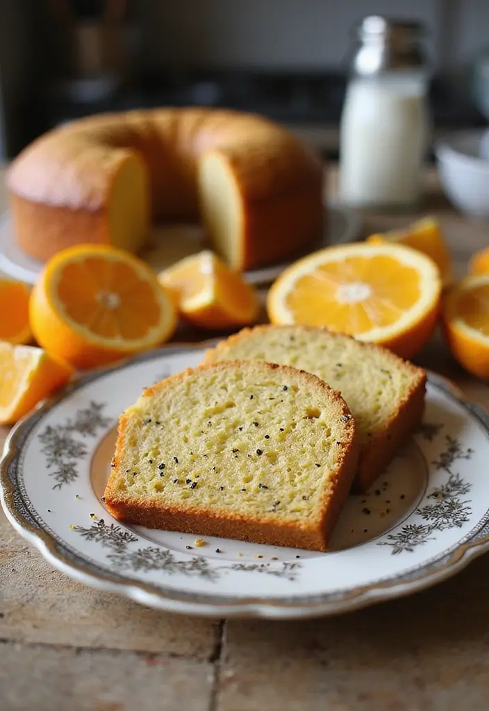25 Orange Cake Recipes for a Burst of Citrus Sweetness - 13. Orange Poppy Seed Cake