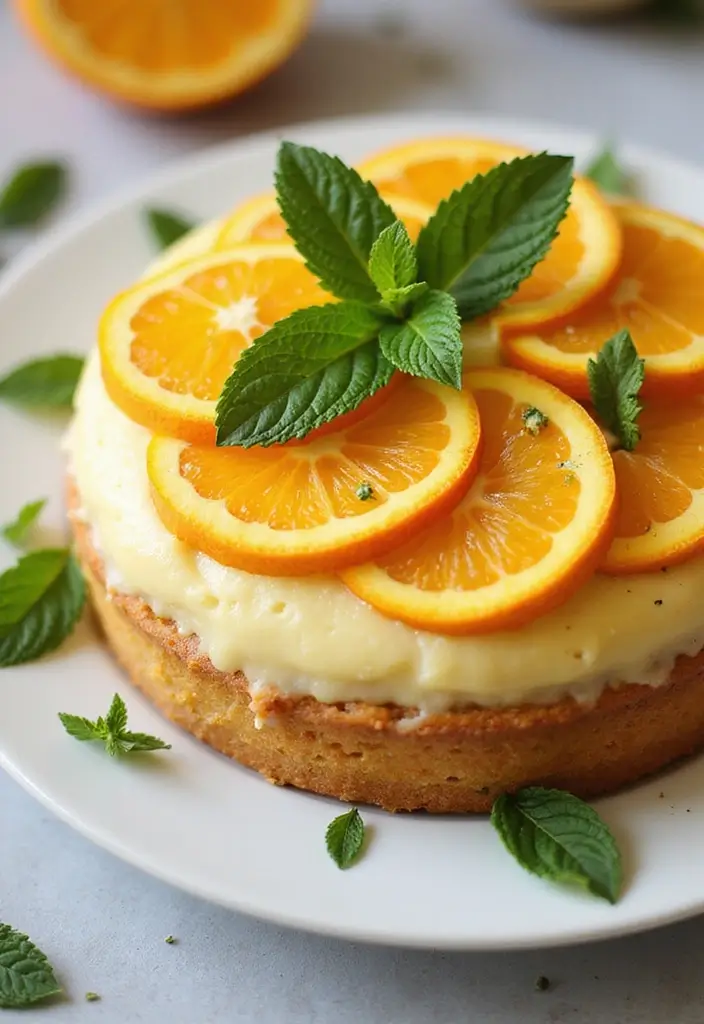 25 Orange Cake Recipes for a Burst of Citrus Sweetness - 20. Orange Mint Cake