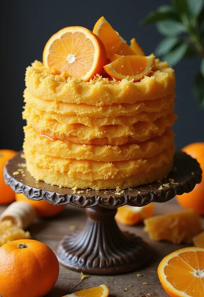 25 Orange Cake Recipes for a Burst of Citrus Sweetness - 25. Orange Honeycomb Cake