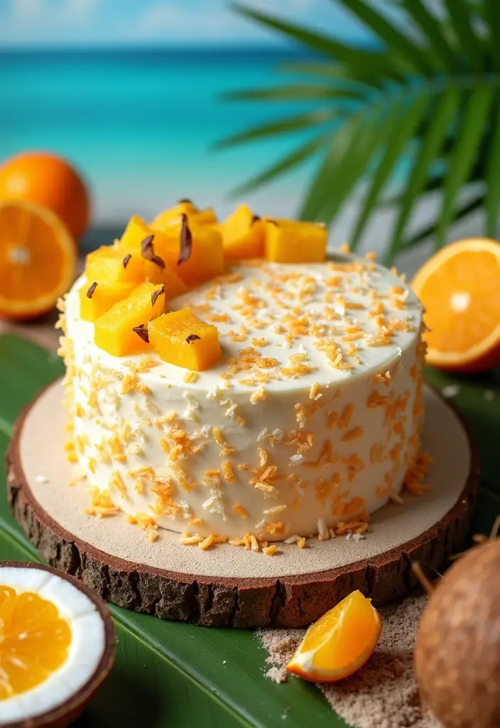 25 Orange Cake Recipes for a Burst of Citrus Sweetness - 4. Tropical Orange Coconut Cake