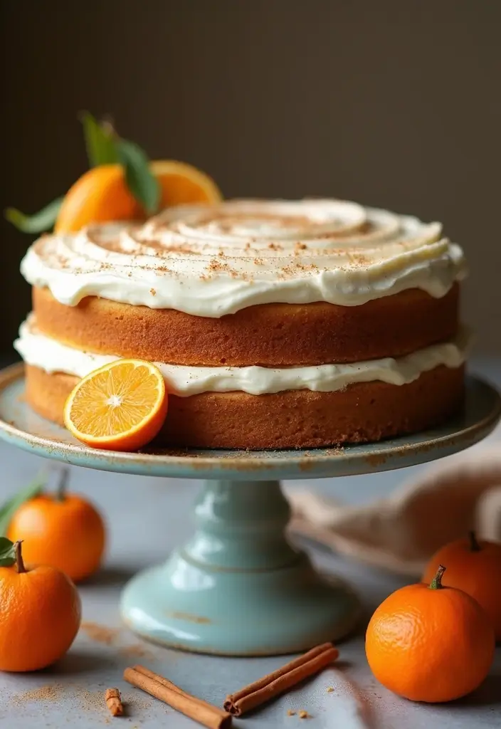 25 Orange Cake Recipes for a Burst of Citrus Sweetness - 8. Spiced Orange Cake with Cinnamon Buttercream