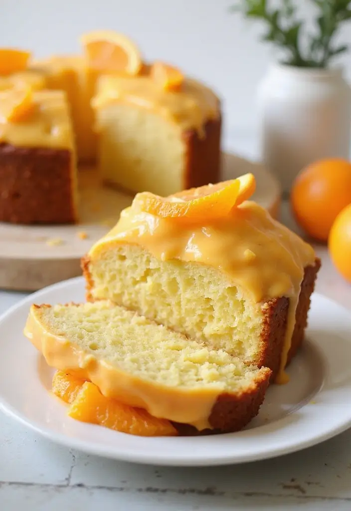 25 Pound Cake Recipes That Are Moist Rich & Buttery - 7. Orange Creamsicle Pound Cake
