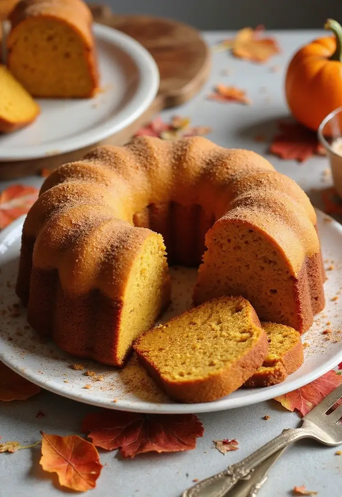 25 Pound Cake Recipes That Are Moist Rich & Buttery - 9. Pumpkin Spice Pound Cake