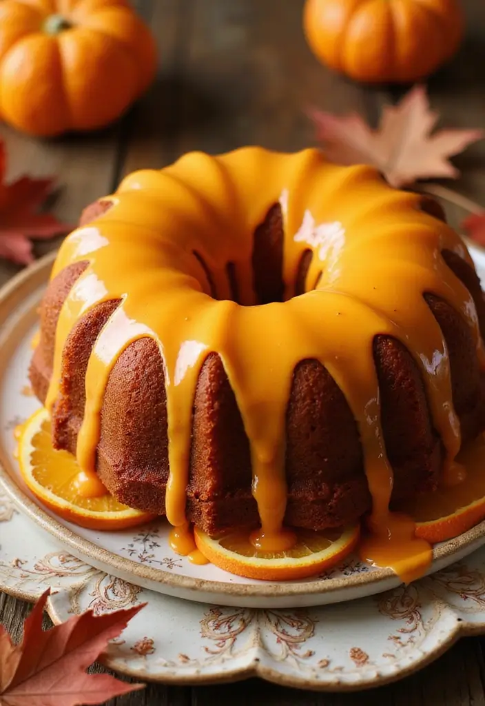 25 Pumpkin Bundt Cake Recipes That Are Pure Fall Perfection - 11. Pumpkin Bundt Cake with Orange Glaze