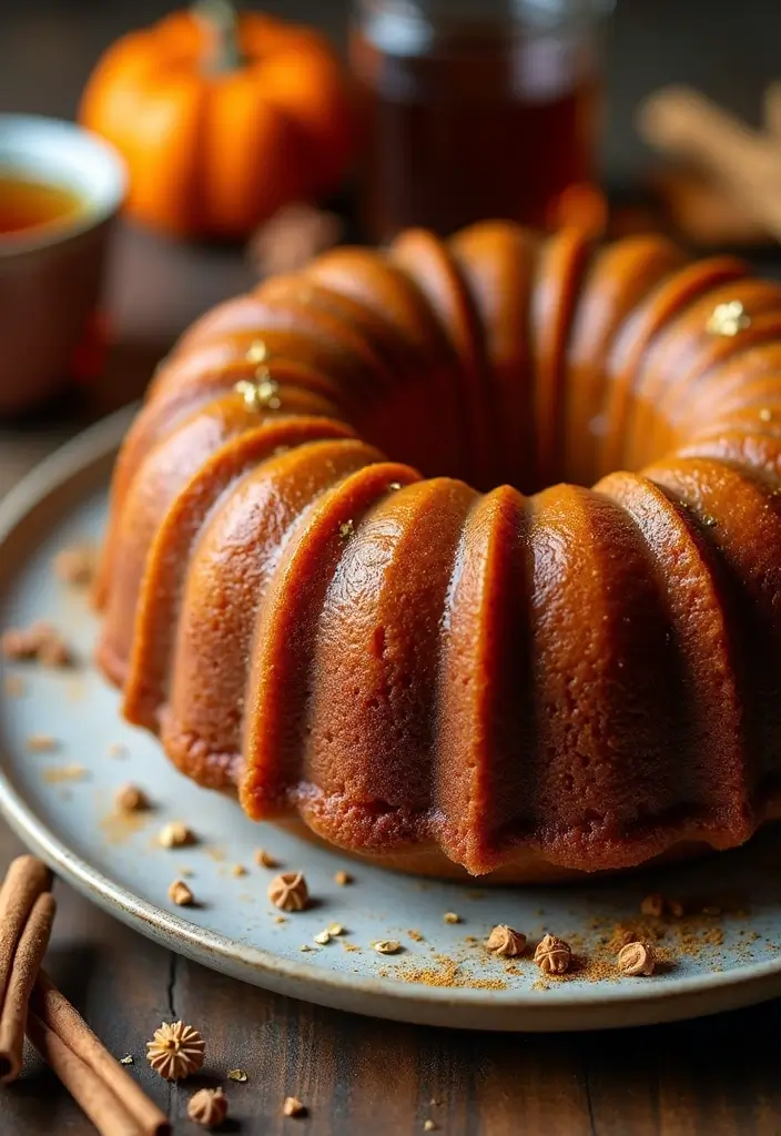 25 Pumpkin Bundt Cake Recipes That Are Pure Fall Perfection - 12. Chai-Spiced Pumpkin Bundt Cake