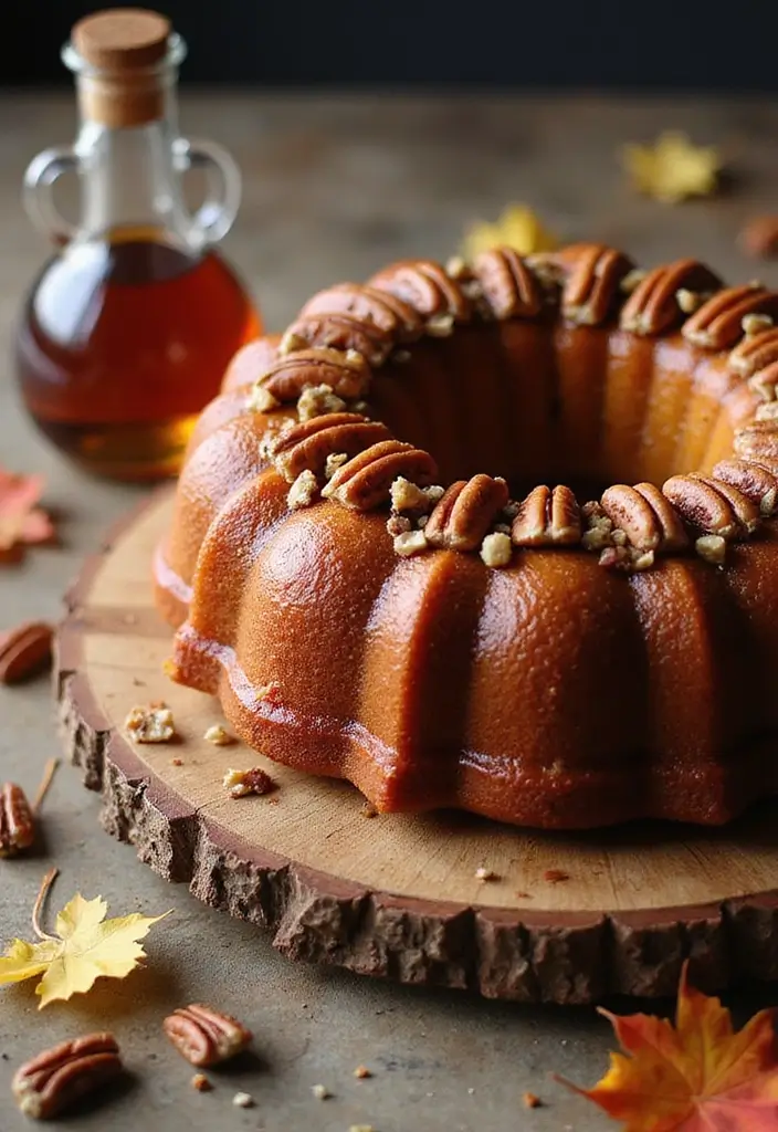 25 Pumpkin Bundt Cake Recipes That Are Pure Fall Perfection - 3. Maple Pecan Pumpkin Bundt Cake