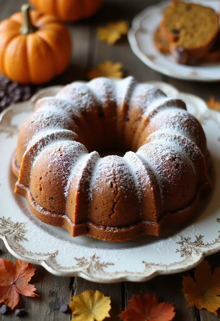 25 Pumpkin Bundt Cake Recipes That Are Pure Fall Perfection - 4. Chocolate Chip Pumpkin Bundt Cake