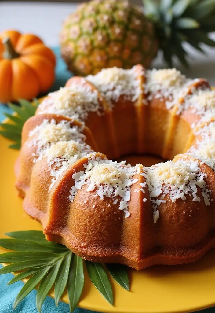 25 Pumpkin Bundt Cake Recipes That Are Pure Fall Perfection - 8. Pumpkin Coconut Bundt Cake