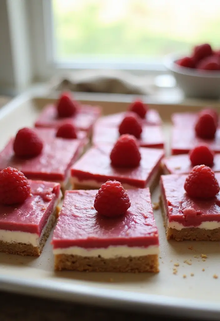 25 Recipes Using Box Cake Mixes That Are Shockingly Good - 21. Raspberry Cream Cheese Bars